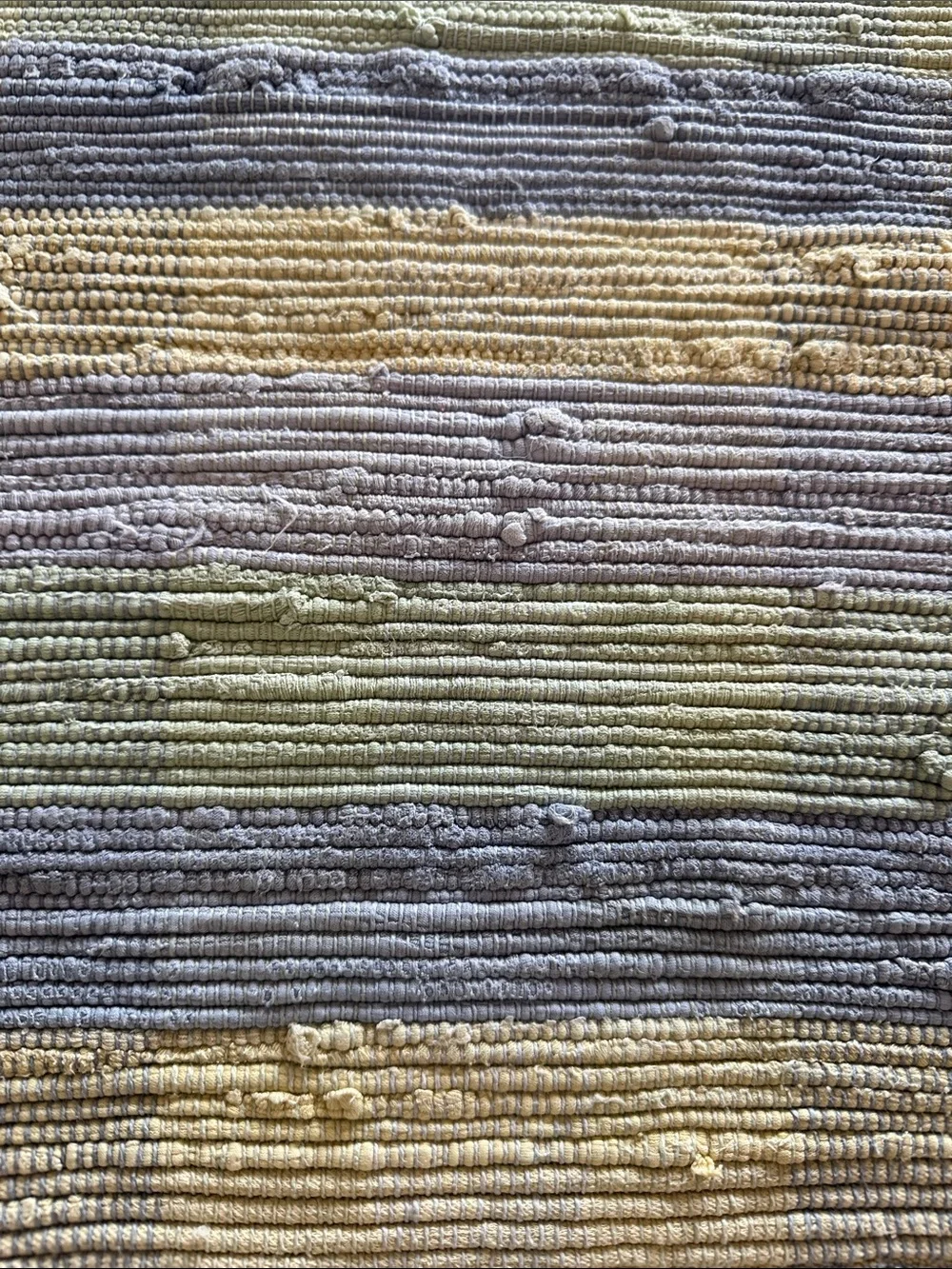 Handwoven Pastel Stripe Placemat Set - Yellow, Blue, Green